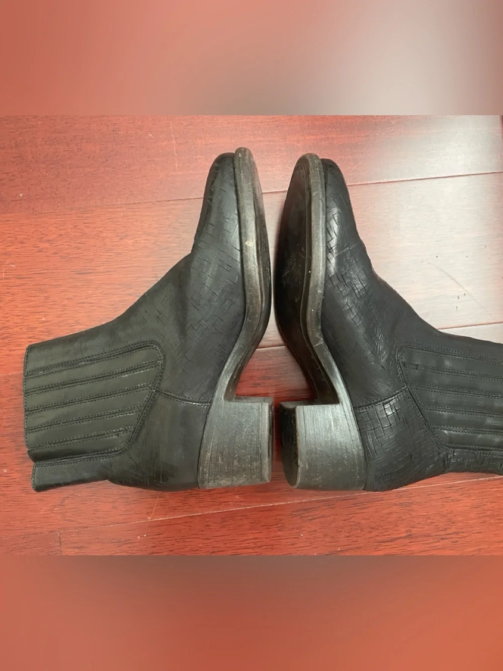 UGG Collection Cortona Weave Nero Black Italian Leather Convertible OTK Boots